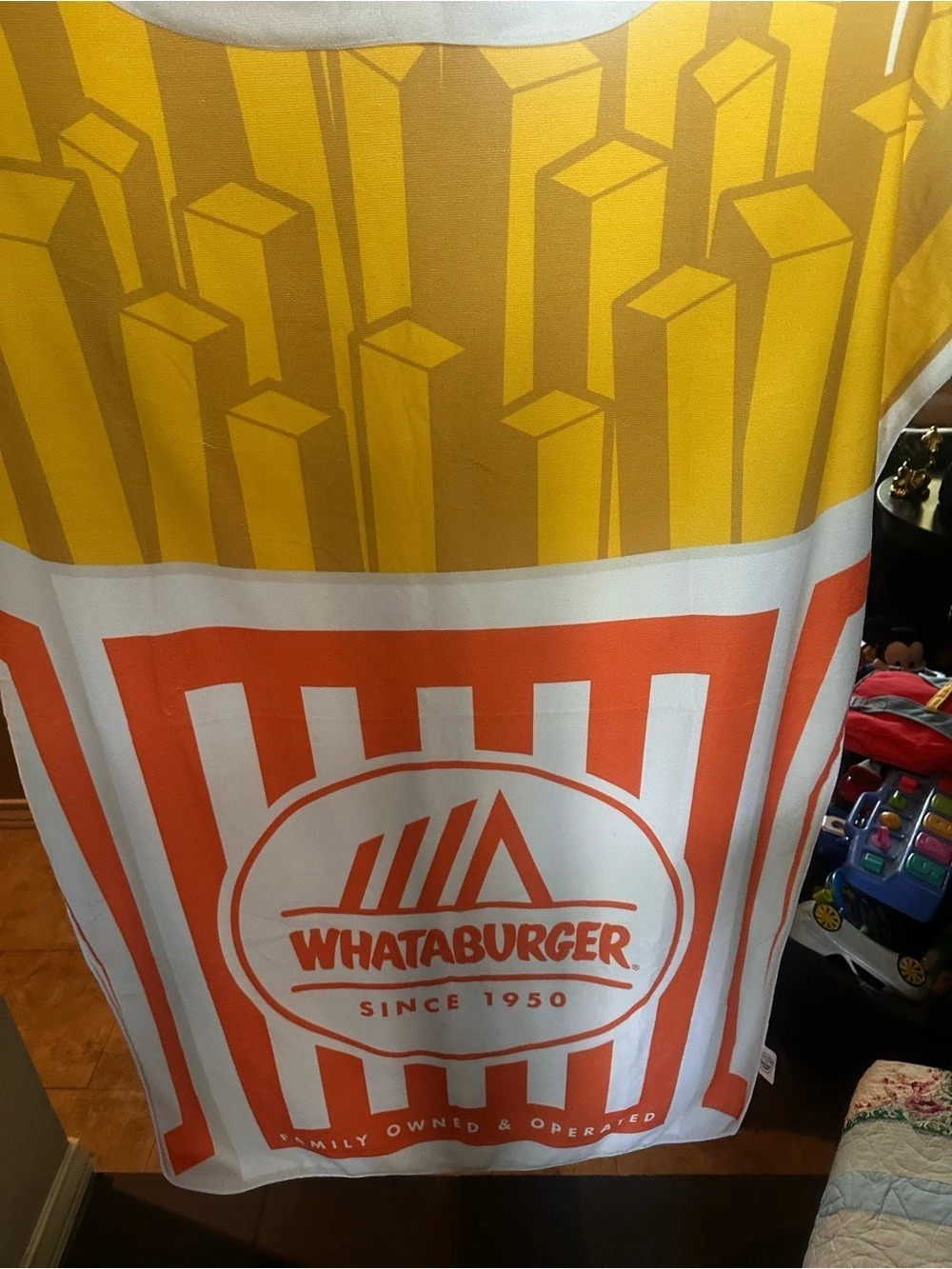 Whataburger French Fry Beach Towel Orange & Yellow & Orange Beach Towel